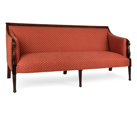 Appraisal: Federal Mahogany Upholstered Settee Estimate -