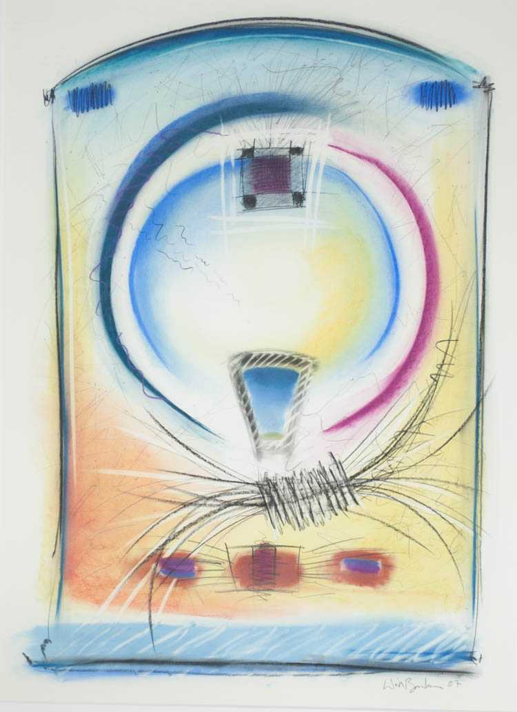 Appraisal: WILL BARKER PASTEL ON PAPER California Oregon th century Abstract