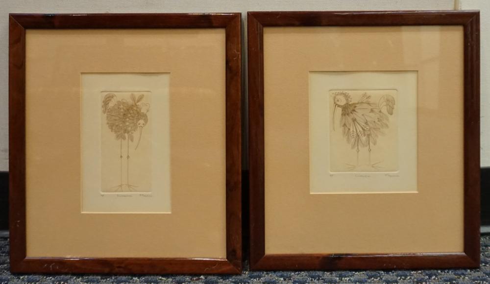 Appraisal: Felicity Rainnie American th Century Sunbird and Curlew Two Etchings