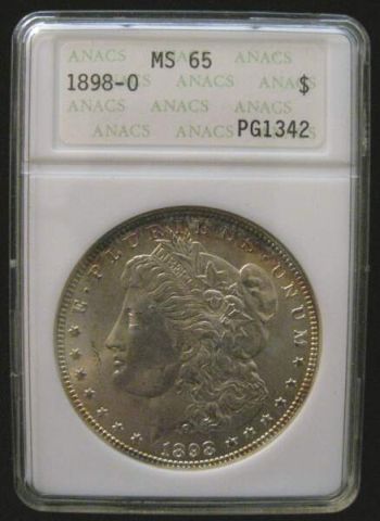 Appraisal: -O ANACS MS MORGAN SILVER DOLLAR