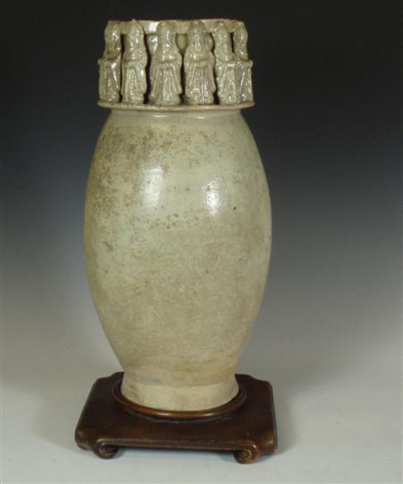 Appraisal: A Chinese funerary vase Southern Song Dynasty of ovoid form