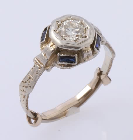 Appraisal: KW antique setting mm round diamond Clarity SI Color IJ