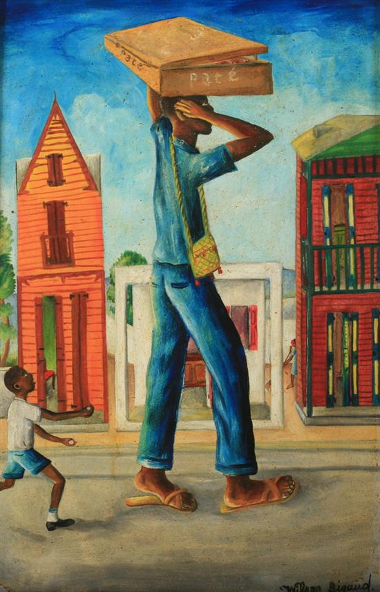 Appraisal: WILSON BIGAUD Haitian b STREET VENDOR signed lower right and