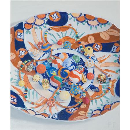 Appraisal: Peter Plamondon American b Marbles in an Imari Bowl Estimate