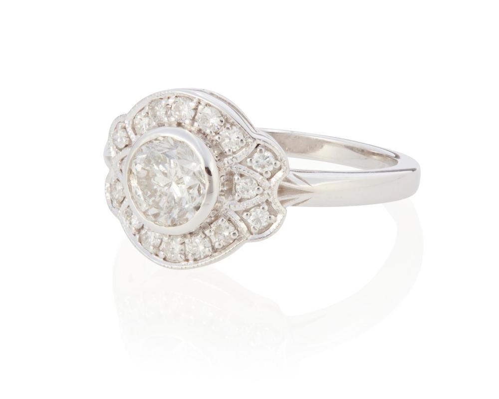 Appraisal: A DIAMOND RINGA diamond ring k white gold Stamped k