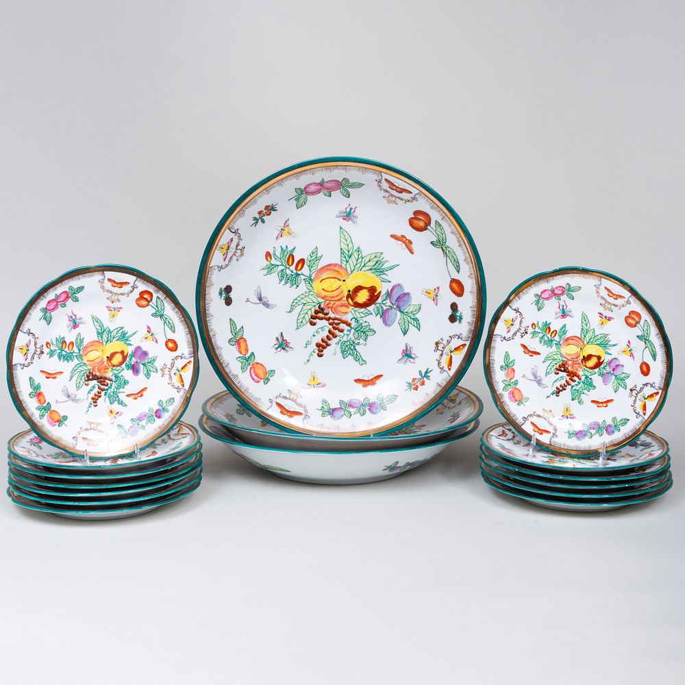 Appraisal: Set of Forty-Two Chinese Export Style Porcelain Plates and Three