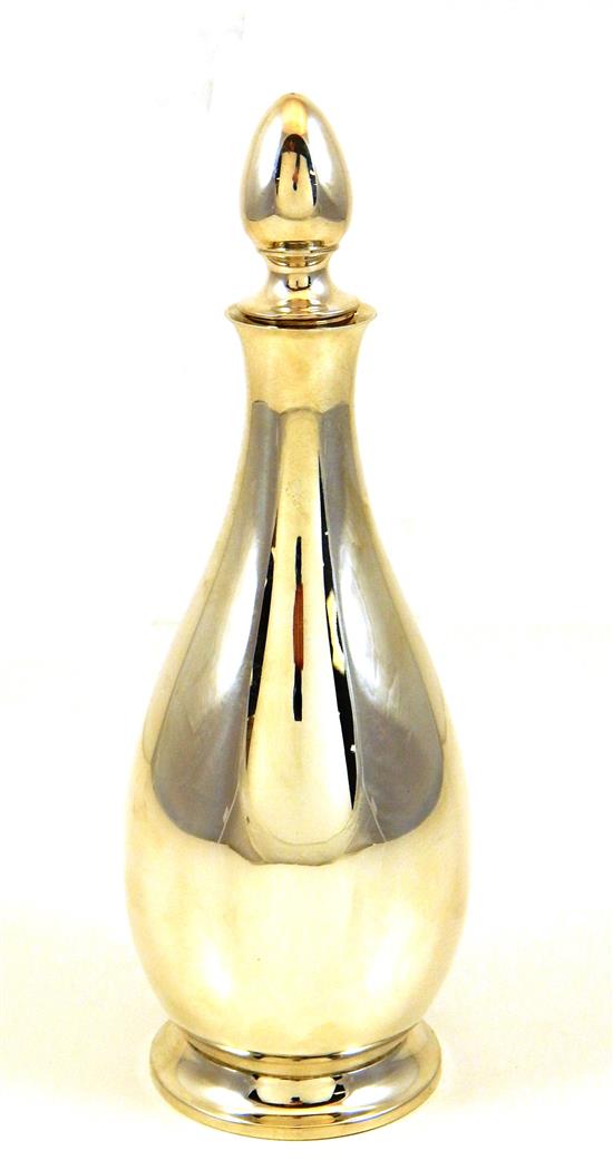 Appraisal: STERLING SILVER Cartier sterling decanter egg-shaped stopper decanter with classic