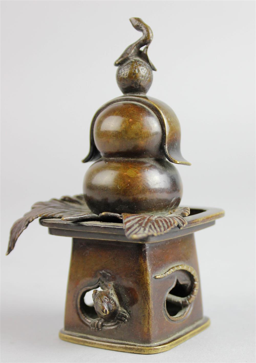 Appraisal: SMALL JAPANESE BRONZE GROUP LATE TH CENTURY cast as an