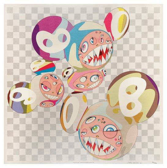 Appraisal: Takashi Murakami b para-kiti dob offset lithograph printed in colors