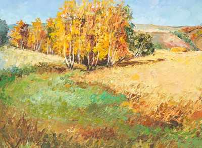 Appraisal: Ruslan Gumerov Russian Contemporary Autumn Oil on canvas initialed in