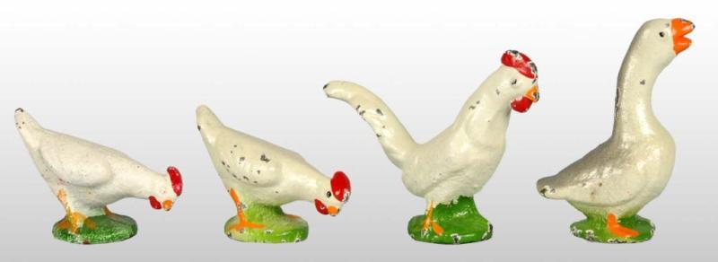 Appraisal: Lot of Cast Iron Wilton Figures Description Includes one rooster