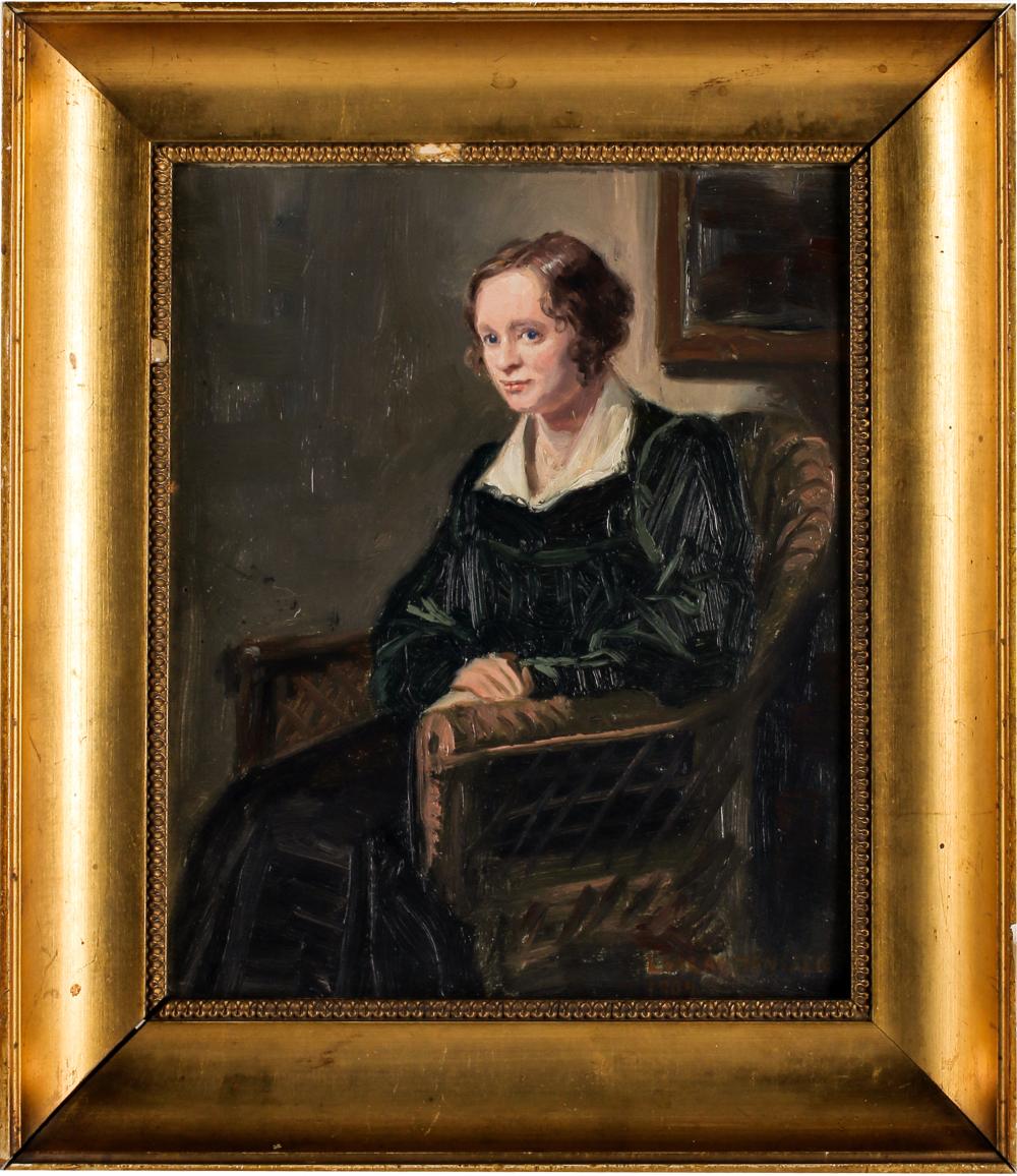 Appraisal: LUPLAU JANSSEN - PORTRAIT OF A WOMAN oil on board