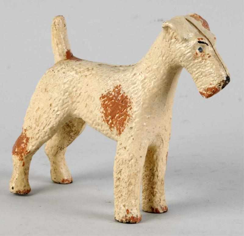 Appraisal: Cast Iron Wirehaired Fox Terrier Doorstop Description Made by Spencer