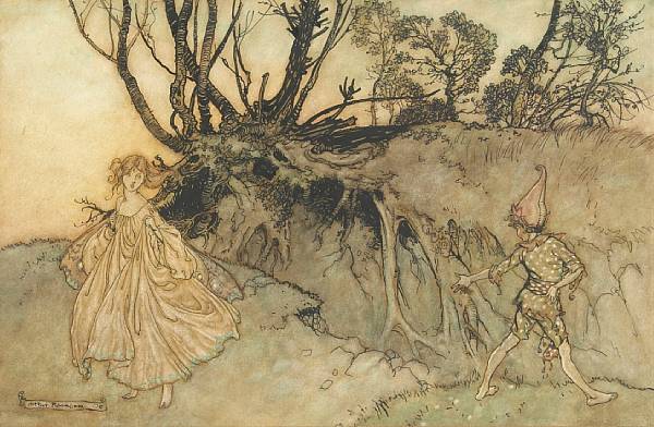 Appraisal: RACKHAM ARTHUR HOW NOW SPIRIT WHITHER WANDER YOU Original illustration