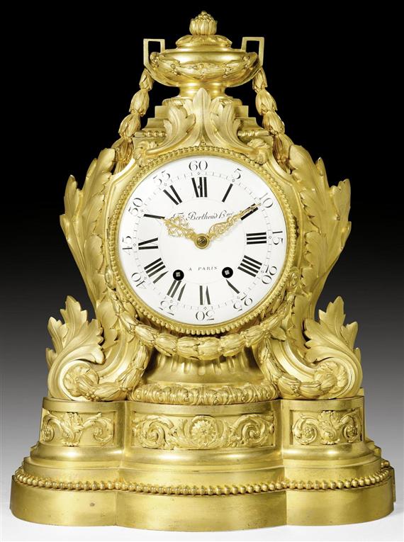 Appraisal: MANTEL CLOCK Louis XVI style the dial signed FRD BERTHOUD