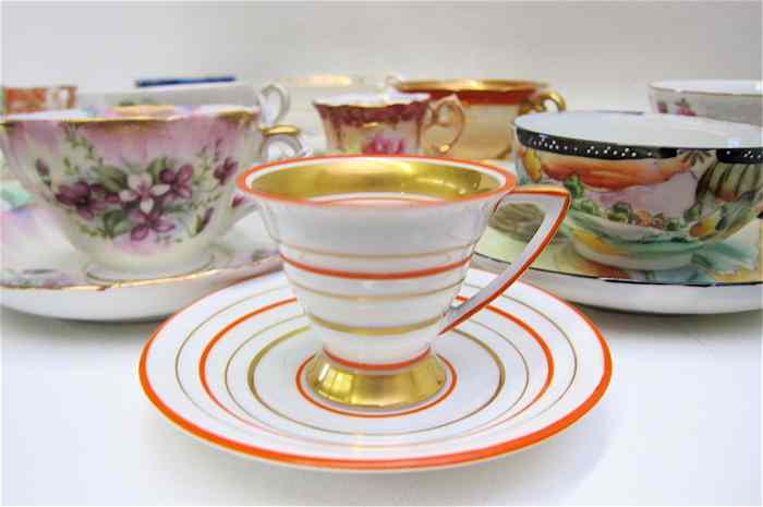 Appraisal: TWENTY-FIVE SETS PAIRS OF BONE CHINA AND PORCELAIN TEA COFFEE