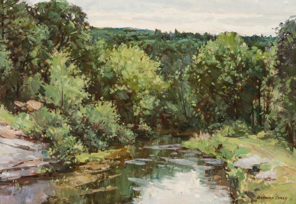 Appraisal: BERNARD COREY American - River in Summer oil on board