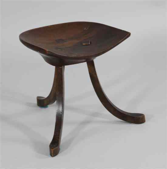 Appraisal: A Liberty Co mahogany and beech Thebes stool with original