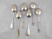 Appraisal: Russian silver spoons A near pair of traditional shape the