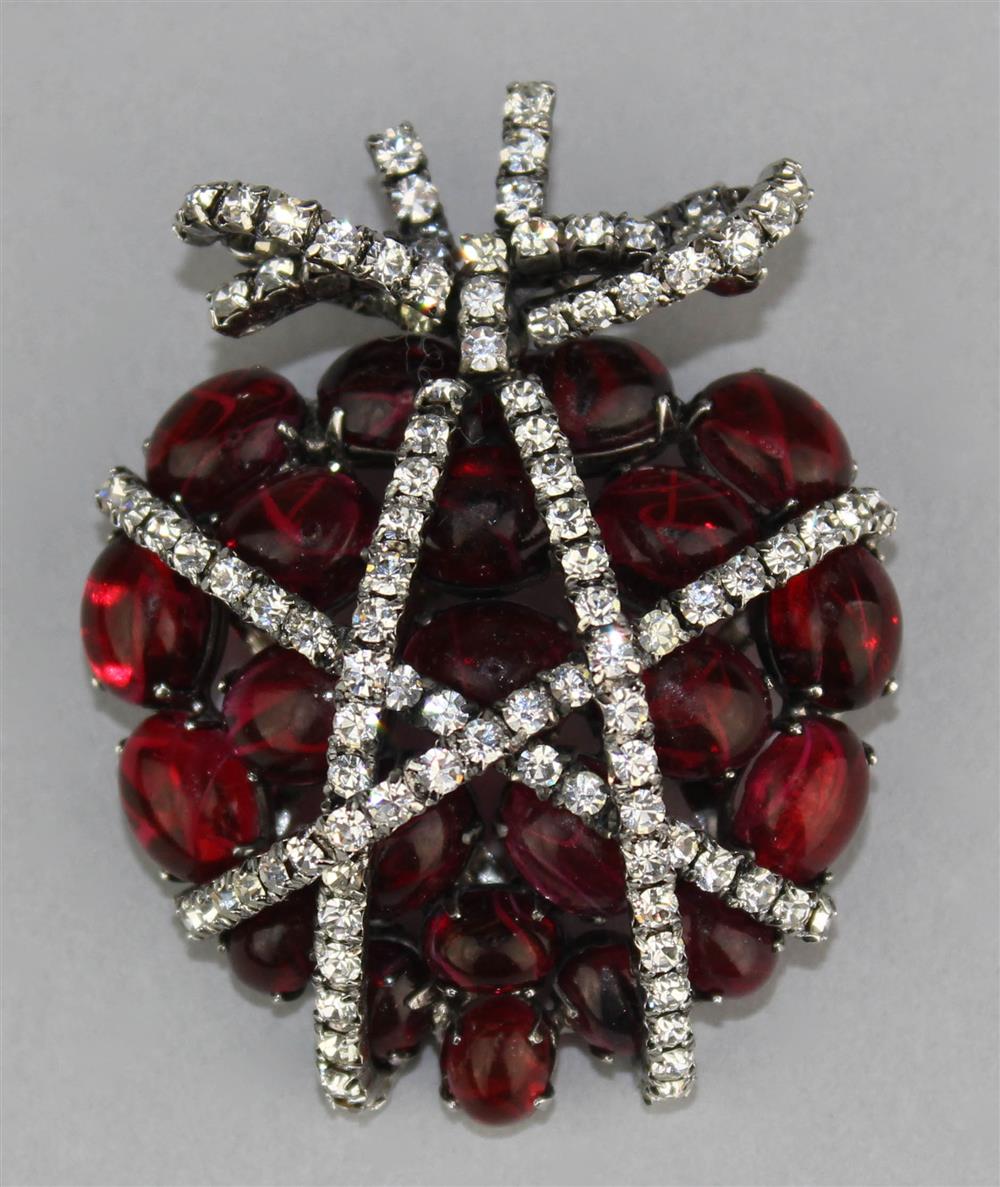 Appraisal: IRADJ MOINI VERDURA STYLE BROOCH the Iradj Moini silvertone brooch