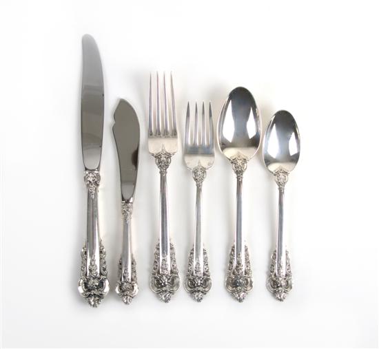 Appraisal: An American Sterling Silver Flatware Service Wallace Length of dinner