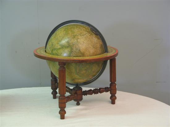 Appraisal: Malbys terrestrial globe on turned mahogany base the label reading