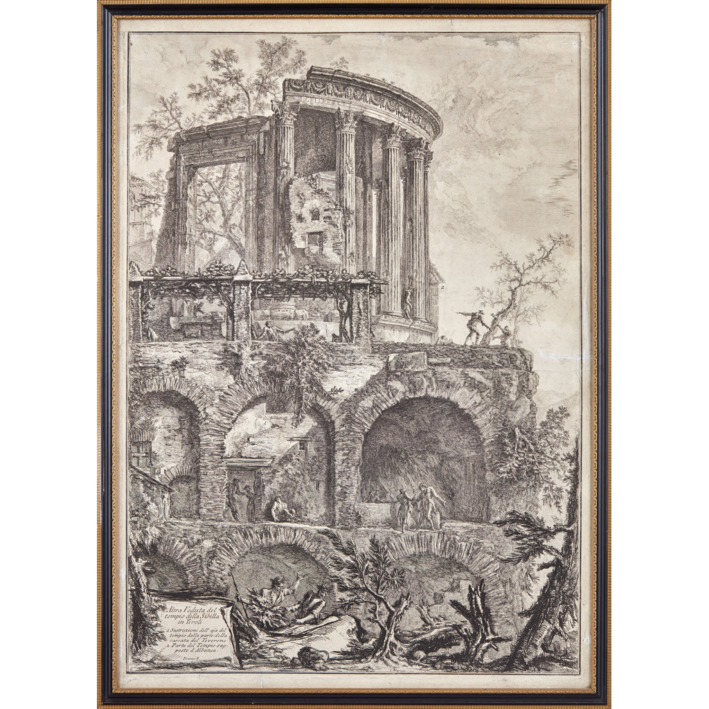 Appraisal: GIOVANNI BATTISTA PIRANESI ITALIAN - ALTRA VEDUTA DEL TEMPIO DELLA