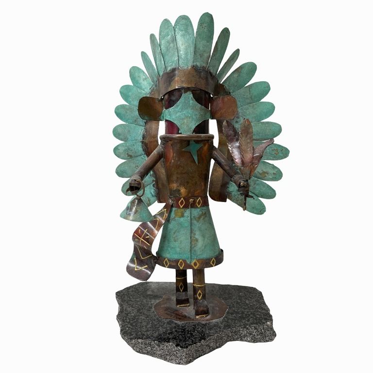 Appraisal: Dale Anderson Copper Eagle Kachina Sculpture Dale Anderson Copper Eagle