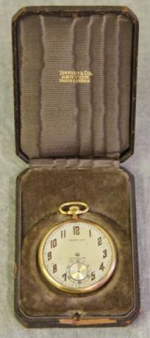 Appraisal: JEWELRY Tiffany Co kt Gold Pocket Watch Monogrammed ALF to