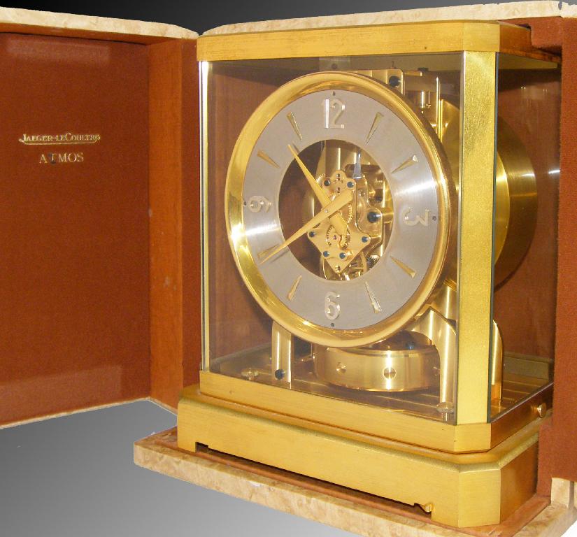 Appraisal: Jaeger Le Coultre Atmos clock serial no the skeletonised dial