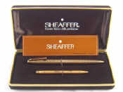 Appraisal: A gold plated Sheaffer ballpoint pen in manufacturer's case together