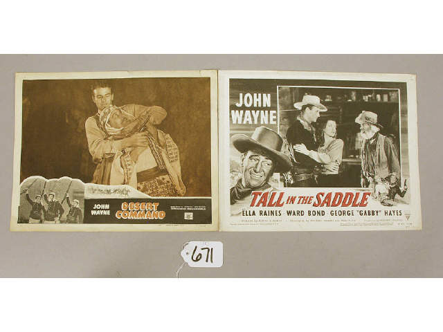 Appraisal: Lot of John Wayne movie lobby cards including Tall in