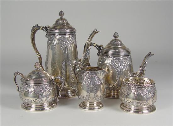 Appraisal: Durham Sterling Co Tea Coffee Service Circa - Five pieces