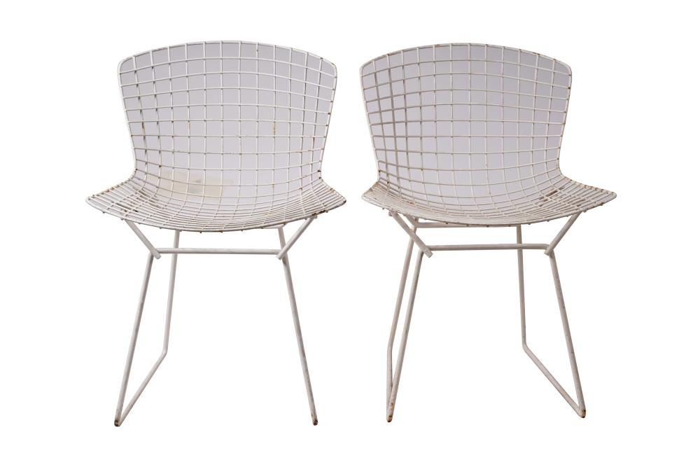 Appraisal: SET OF HARRY BERTOIA CHAIRSunsigned Condition painted white Four in