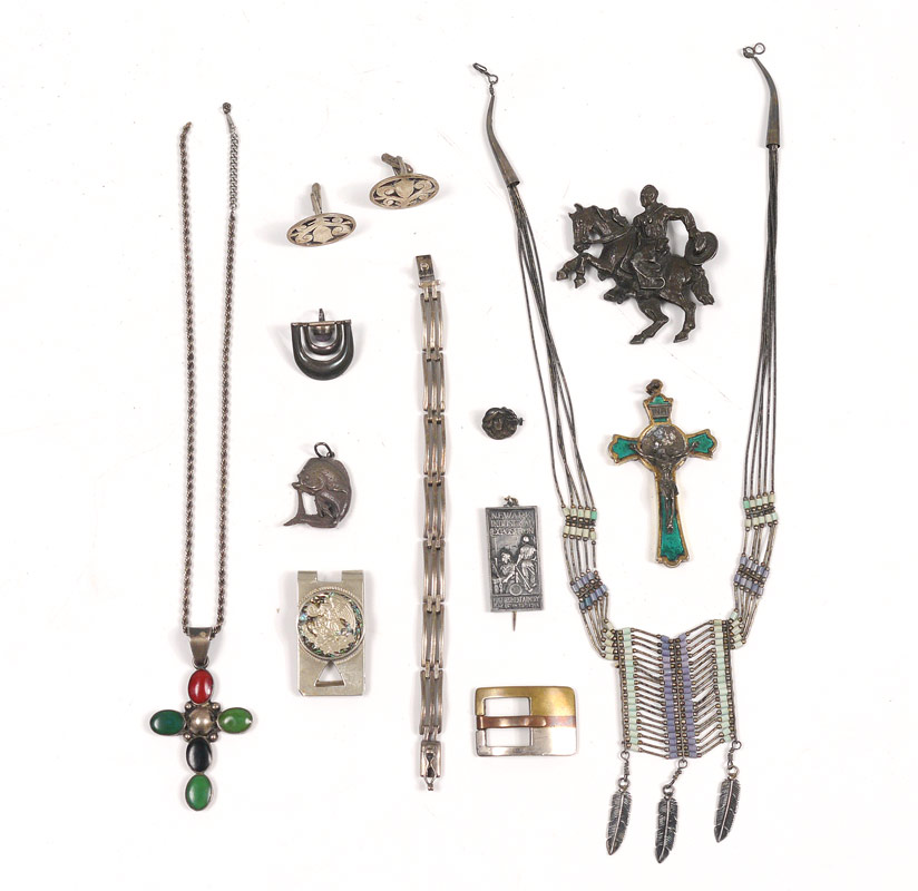 Appraisal: ESTATE LOT OF PIECE STERLING JEWELRY To include Los Costillo