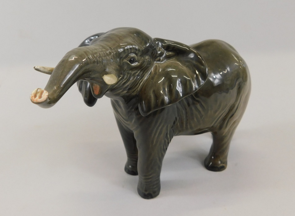 Appraisal: A Beswick model of an elephant grey colour gloss