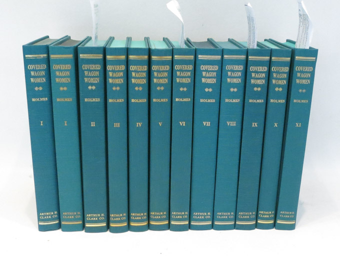 Appraisal: TWELVE LINEN BOUND VOLUMES OF COVERED WAGON WOMEN Diaries Letters