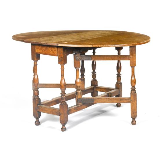 Appraisal: GATE-LEG-TABLE George II England th cent Ash x x cm