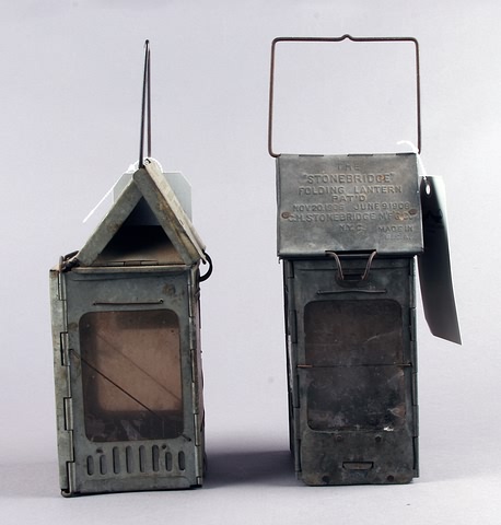 Appraisal: WWI Stonebridge folding lanterns with medical corp embossing