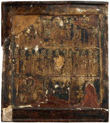 Appraisal: Russian icon seven scenes including the Madonna and child the