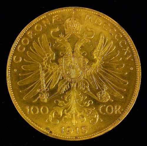 Appraisal: An Austrian One Hundred Corona gold coin restrike - EF