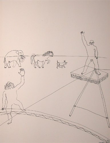 Appraisal: Artist Calder Alexander American - Title Circus Scene with figures