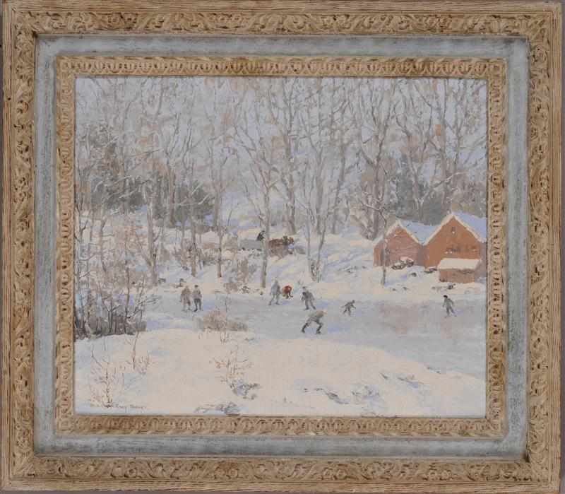 Appraisal: MARION GRAY TRAVER AMERICAN ca - ''WINTER SPORT'' Oil on