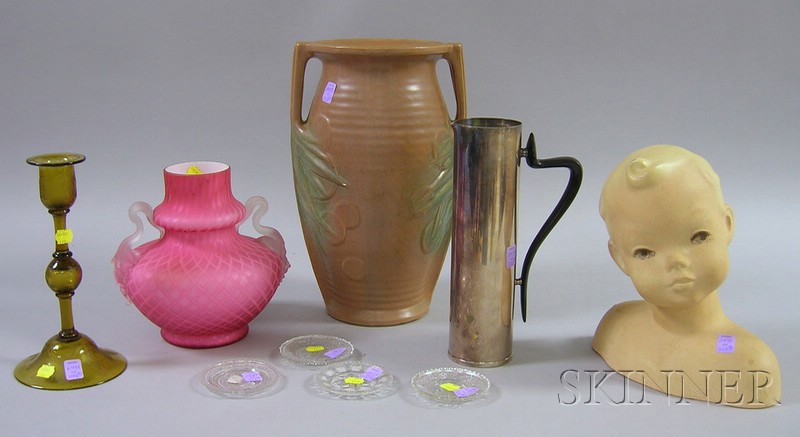 Appraisal: Nine Assorted Decorative Articles including four small pressed glass dishes