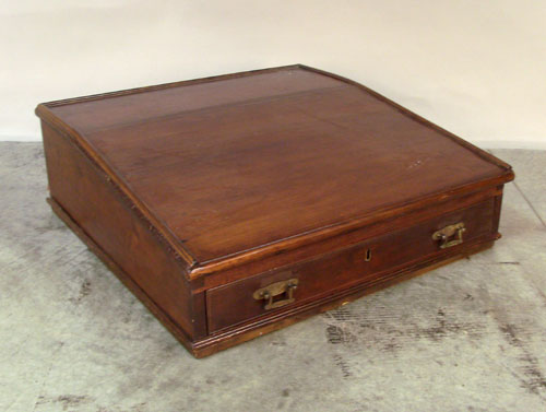 Appraisal: Walnut desk top th c h x l