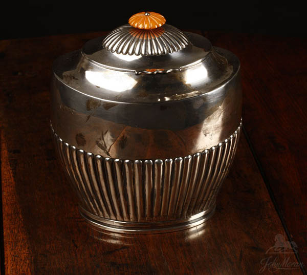 Appraisal: Victorian sterling biscuit box caddy Martin Hall Victorian sterling biscuit