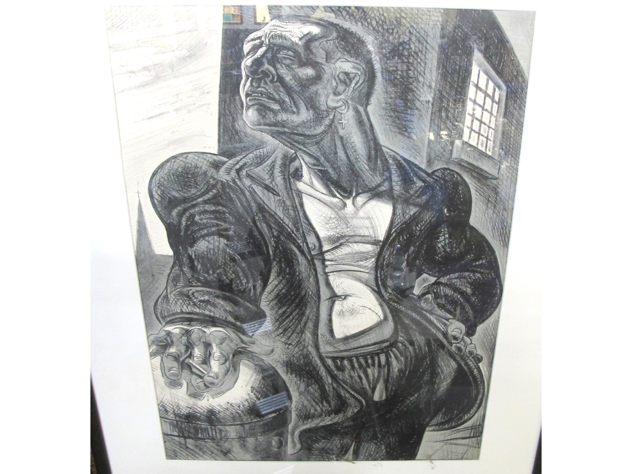 Appraisal: PETER HOWSON Noble Dosser signed and dated lithograph