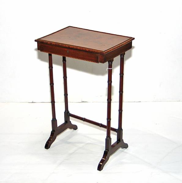 Appraisal: A Regency inlaid mahogany tray top table second quarter th