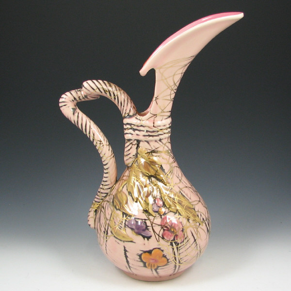 Appraisal: Hull Blossom Flite T Pitcher w Gold - Mint Blossom