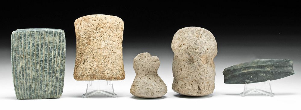 Appraisal: Native American Maya Stone Assortment Native American North America United